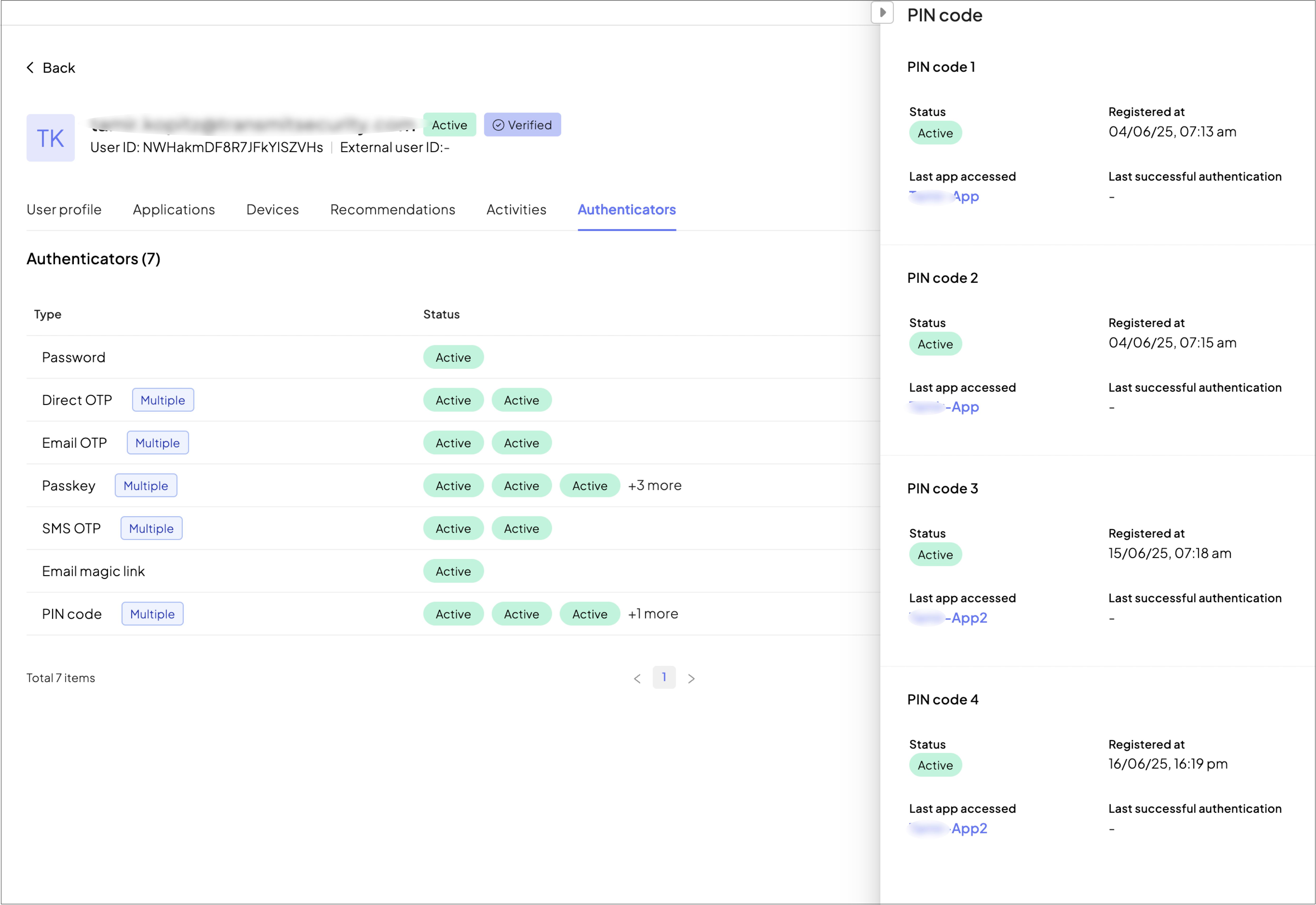authenticator status