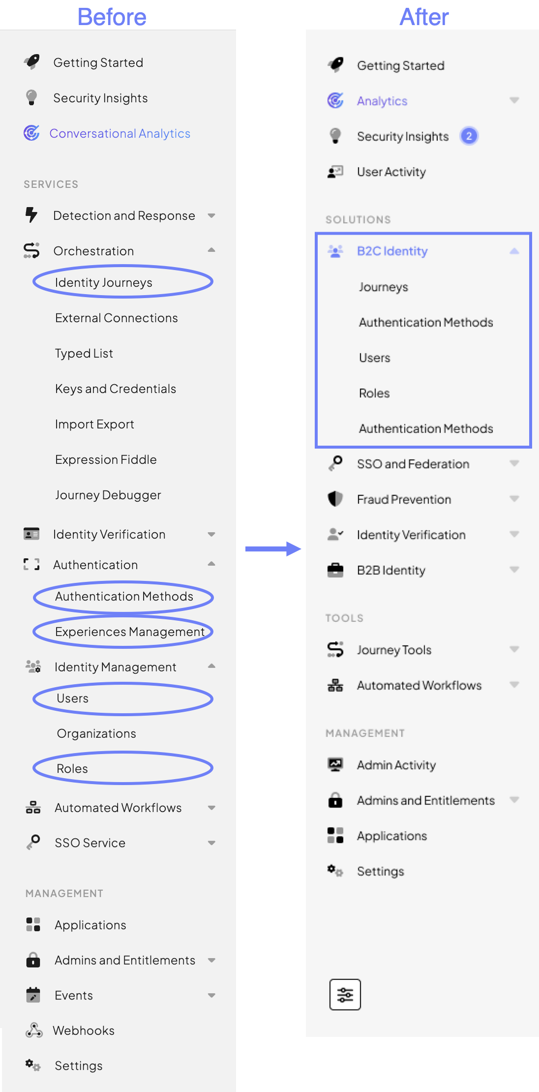 Before/After UI