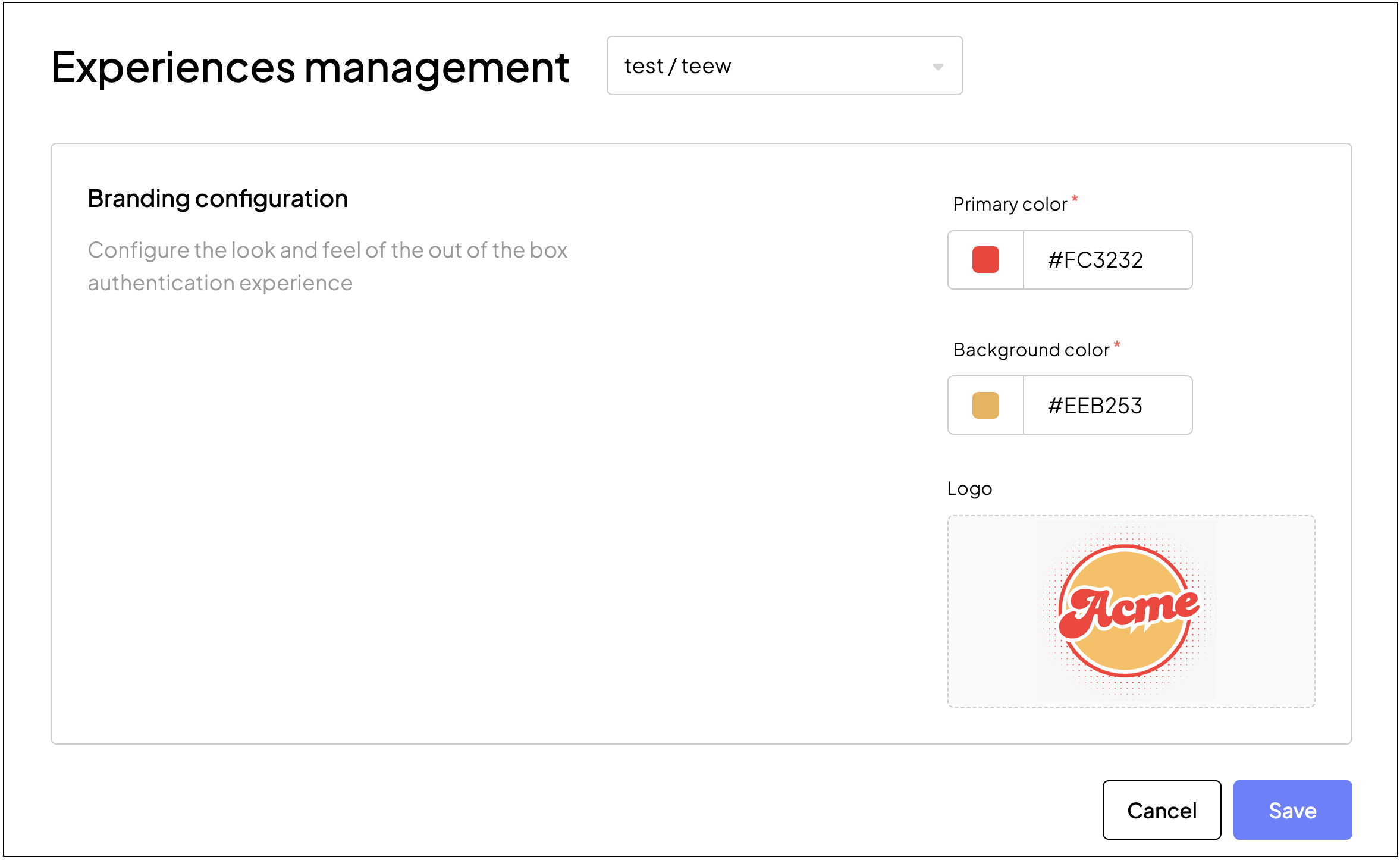 SSO service branding options