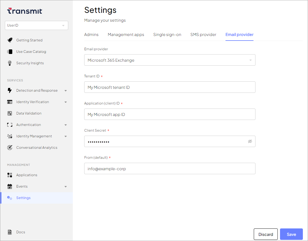 Use custom Email Providers 